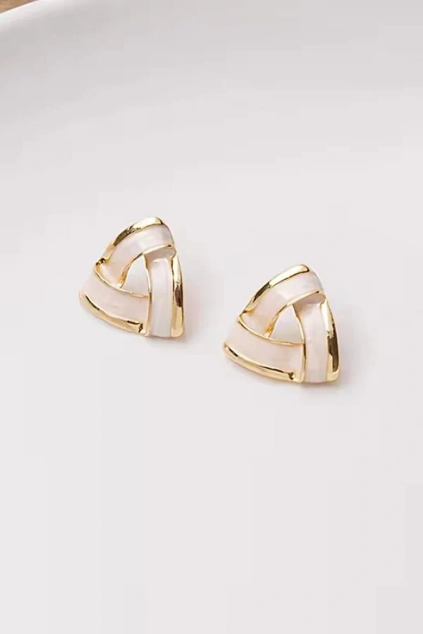 Trina Twisted Triangle Earrings - Image 5