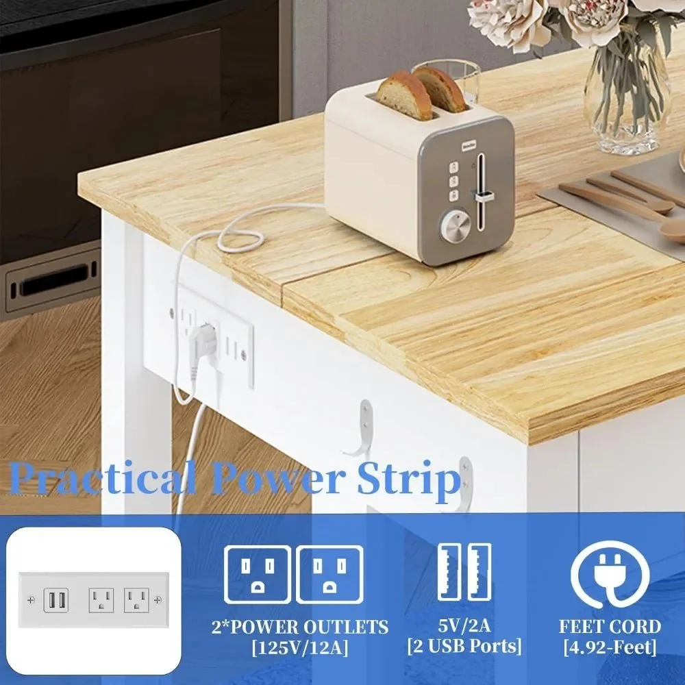 Smart Kitchen Island with Power Outlets - Image 3