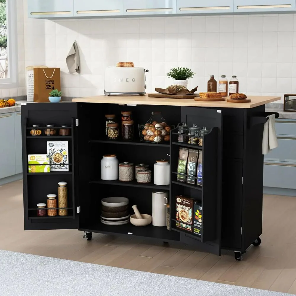 Wooden Countertop and Storage Drawers - Image 4